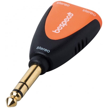Bespeco SLAD230 - Adaptador Jack Stereo M Ø 6,3 mm/2 Jack Stereo F Ø 3,5 mm