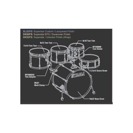 Tama Bateria Superstar SK52FS-MNB