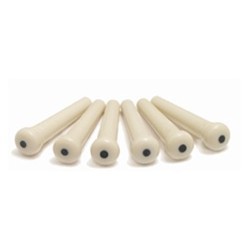 Graph Tech TUSQ TRADITIONAL BRIDGE PINS WHITE WITH 2MM BLK DOT PP-1122-00