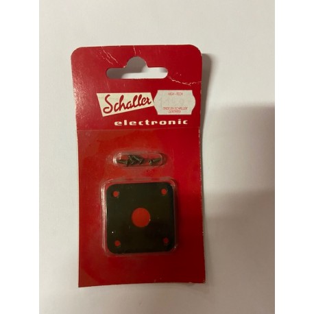 SCHALLER Placa Jack Cuadrada Negro E3-1159