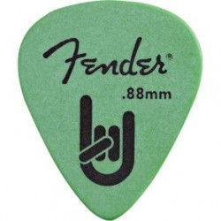 Pack de 12 púas verdes FENDER Medium/Heavy .88mm