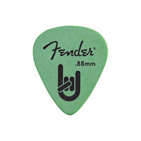 Pack de 12 púas verdes FENDER Medium/Heavy .88mm