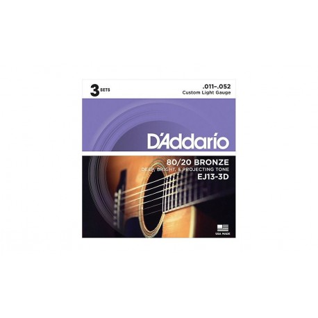 Daddario EJ-13/3D (PACK DE 3 JUEGOS)