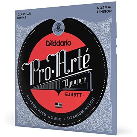 D'Addario EJ45TT ProArte DynaCore Titanium Trebles Normal Tension Classical Guitar Strings