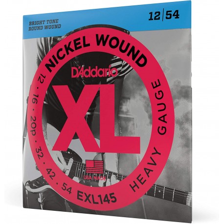 D'Addario EXL145 XL Nickel Wound Heavy (.012-.054) Electric Guitar Strings