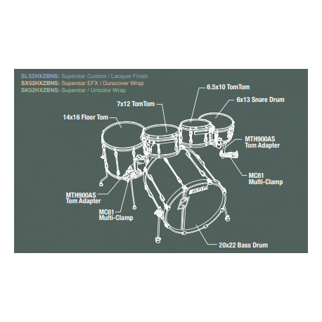 Tama Superstar Batería SX52HXZBN SLQM