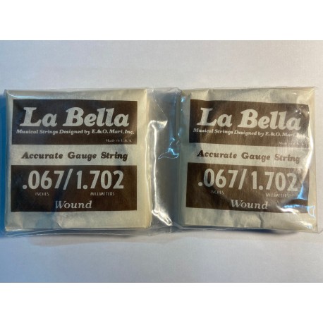 La Bella PACK DE DOCE CUERDAS 0.67 PARA JAZZ NEGRAS