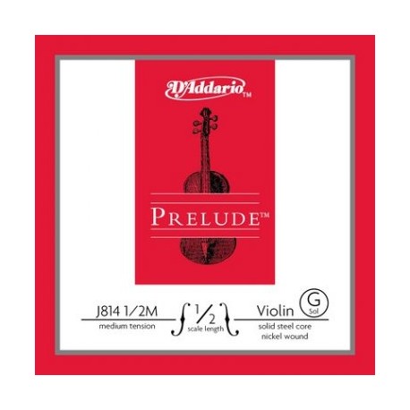D'Addario Prelude Violin G 1/2 Medium Tension J814 1/2M Single String