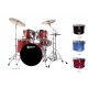 Bateria Premier Apk Lacado Rock 22 Negro
