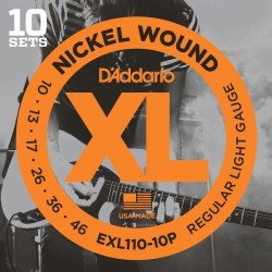 Pack 10 Cuerdas D´Addario EXL110-10P (10-46)