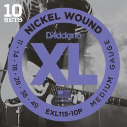 Pack 10 Cuerdas D´Addario EXL115-10P (11-49)