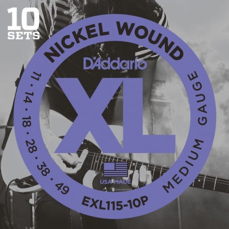 Pack 10 Cuerdas D´Addario EXL115-10P (11-49)