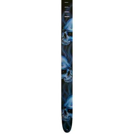 CORREA GUITARRA BLUE SKULL AIR BRUSHED 2.5" PERRI´S