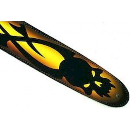 CORREA GUITARRA AIR BRUSHED FLAME SKULL 2.5" PERRI´S