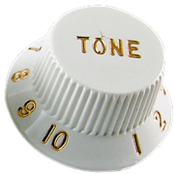 Boton Tono Fender White estilo