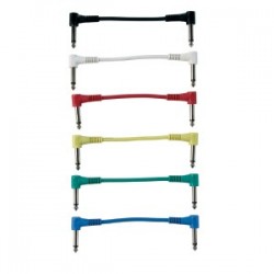 RockCable RCL30011D5 Pack 6 latiguillos 15cm Jack codo