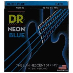 DR NBB45 Juego Bajo 4 cuerdas NEON Blue 45-105