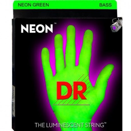 DR NGB545 Juego Bajo 5 cuerdas NEON Green 45-125