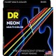 DR NMCB45 Juego Bajo 4 cuerdas NEON Multi-Color 45-105