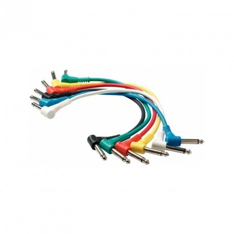 RockCable RCL30061D5 Pack 6 latiguillos 60cm Jack codo