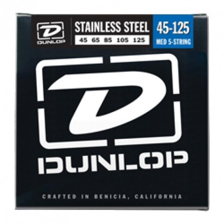 Dunlop DBS45125 Juego Bajo 5 cuerdas Steel 45-125