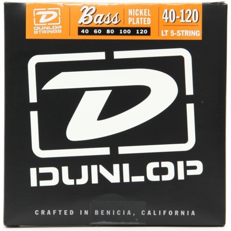 Dunlop DBN40120 Juego Bajo 5 cuerdas Nickel 40-120