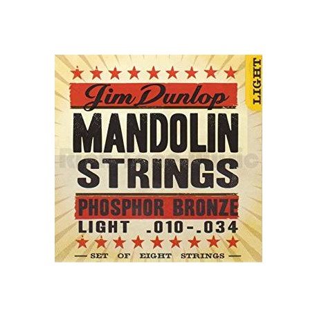 Dunlop Mandolina Fósforo Bronce 10-34
